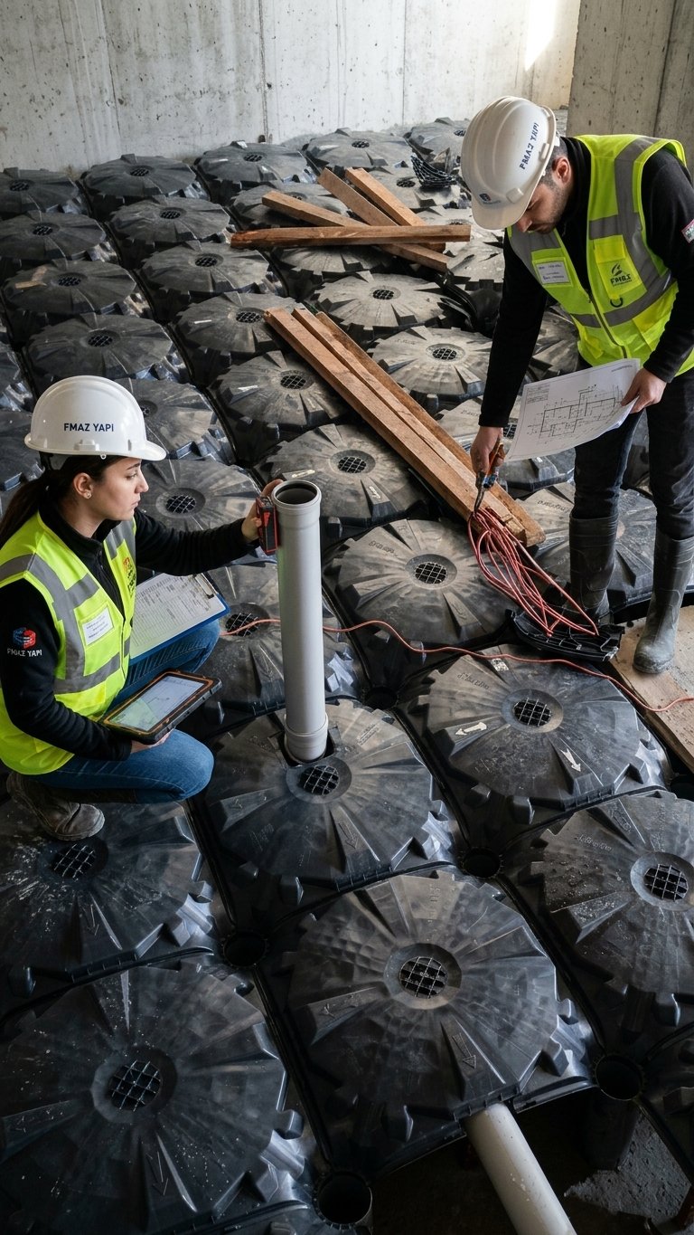 Fabrika Saha Beton-FMAZ YAPI kör kalıp saha kurulum ekibi